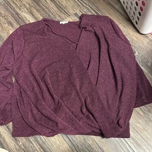 Burgundy Long Sleeve Sweater